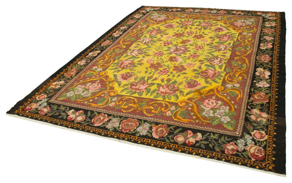 Rug N Carpet - Handmade Moldovan 7' 7'' x 10' 0'' Unique Flatweave Kilim Rug