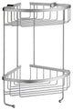Sideline Design Corner Soap Basket, Double Brushed Chrome