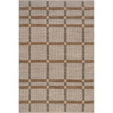 Annie Plaid Wool and Cotton Area Rug, Ivory 9'x12'