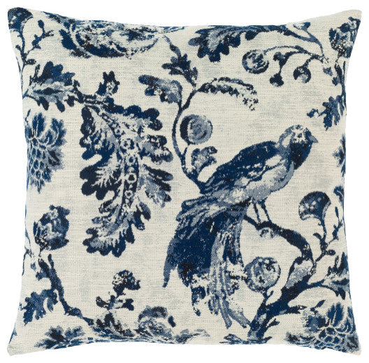 Surya Sanya Bay Pillow Shell With Polyester Insert 18"H X 18"W - Navy