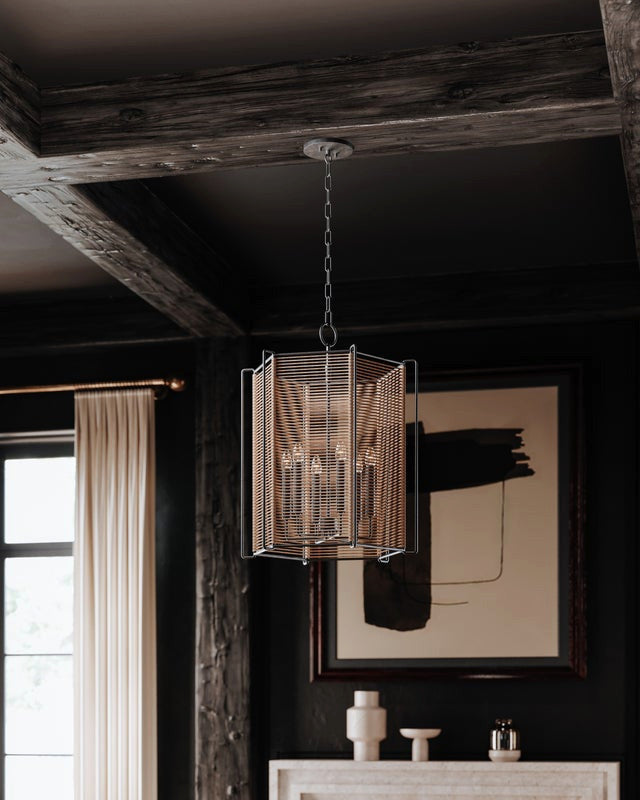6-Light Lantern, Textured Black