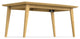 Draper Solid Wood Mid Century Rectangle Dining Table, Oak Veneer