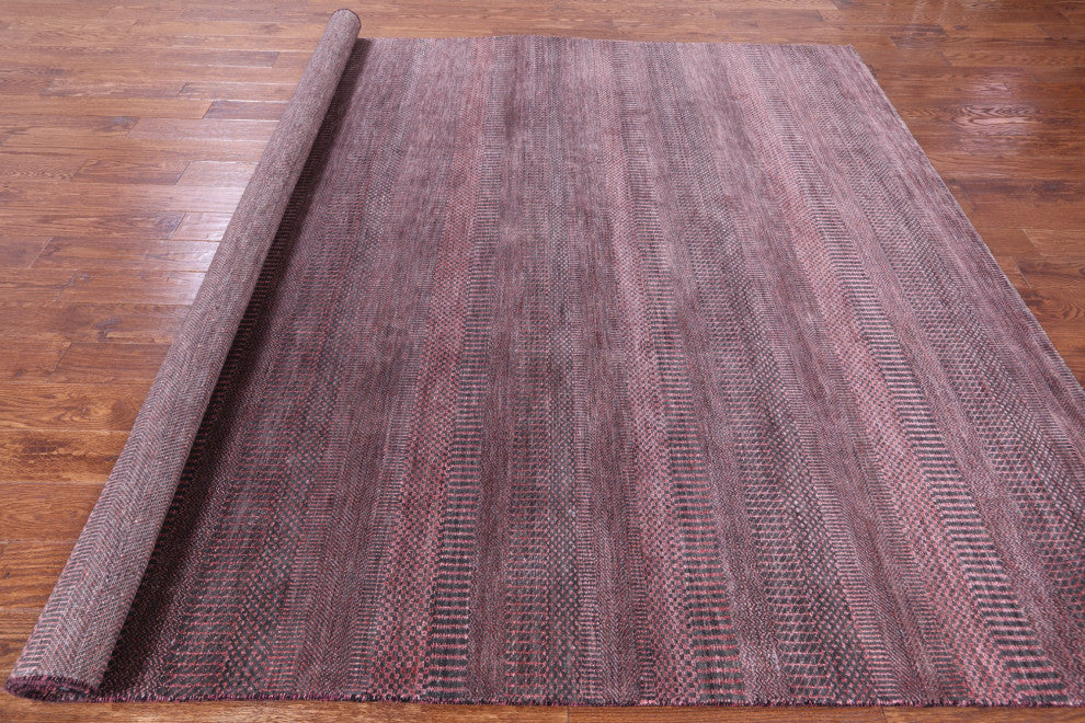 Handmade Wool and Silk Savannah Grass Rug 8' 0" X 9' 5" Q12011
