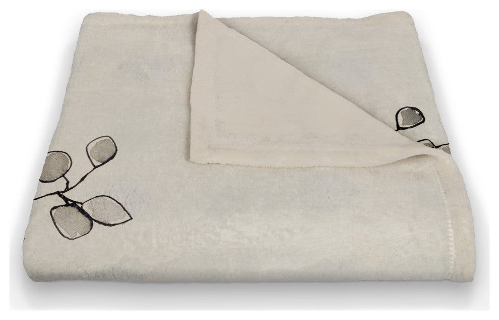Flower Line Drawing 50x60 Coral Fleece Blanket