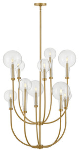 Hinkley Alchemy Chandelier, Lacquered Brass, 10 Light