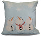 Decorative Holiday Pillow Geometric Print, Light Blue, 16"x16"