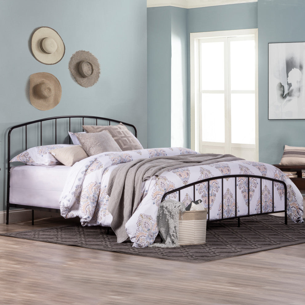 Hillsdale Tolland Metal King Bed With Metal Rails and Slats