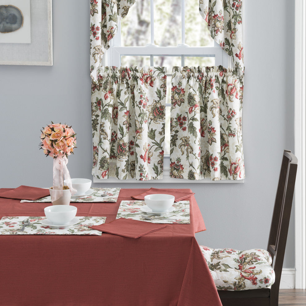 Madison Floral Tailored Tiers, Brick, 56x24