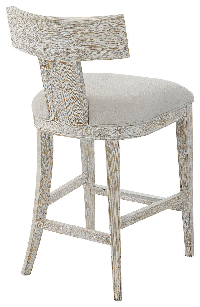 Uttermost Idris White Counter Stool
