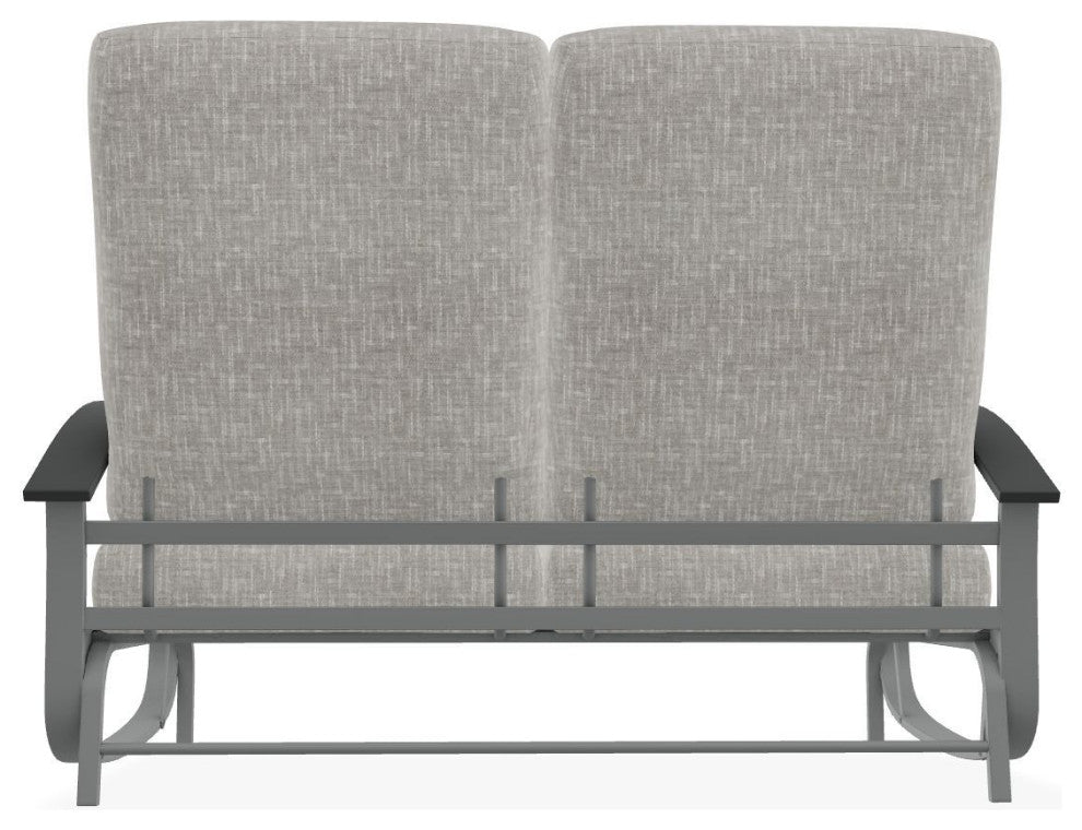 Belle Isle Cushion Deep Seating 2-Seat Glider, Hither Pewter/Graphite