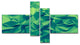 Trendy Emerald Green Background, Abstract Canvas Art Print, 60"x32", 4 panels