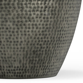 Preston Metal Side Table, Antique Silver