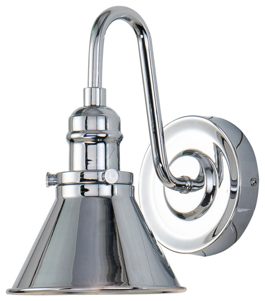 Provence 1 Light Bath Vanity Light in Polished Chrome