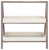 Safavieh Danser Patio Shelf, Dark Walnut/Beige