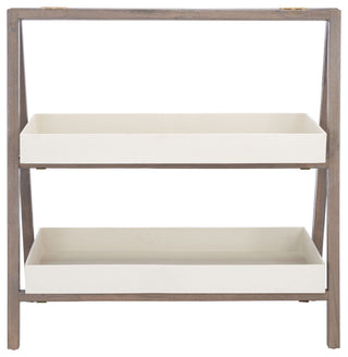 Safavieh Danser Patio Shelf, Dark Walnut/Beige