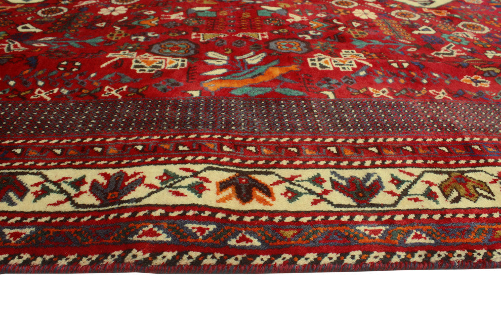 Fine Vintage Distressed M 53 Red Rug