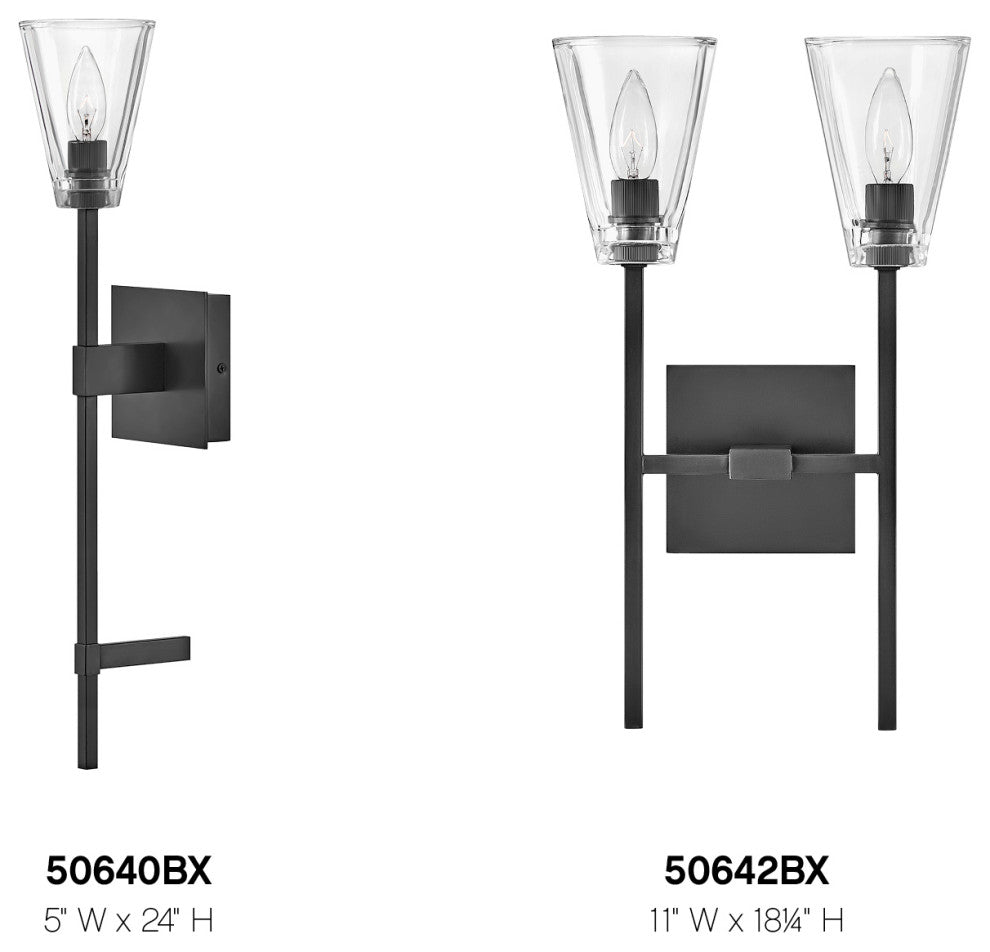 Hinkley Auden Medium Two Light Vanity, Black Oxide