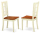 Nicoli Dining Chair With Wood Seat Buttermilk and Brown Finish Set of 2