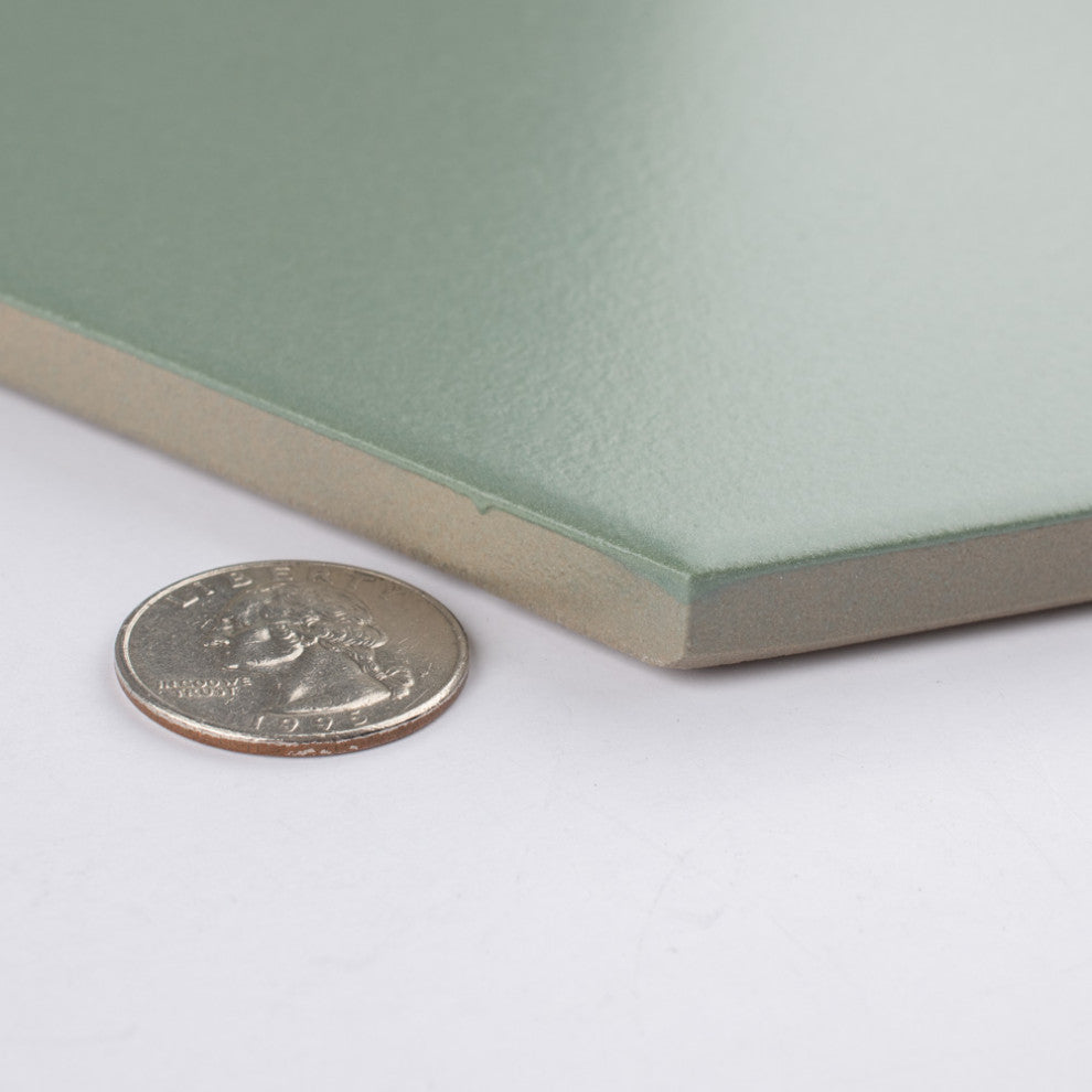 Textile Basic Hex Kale Porcelain Floor and Wall Tile