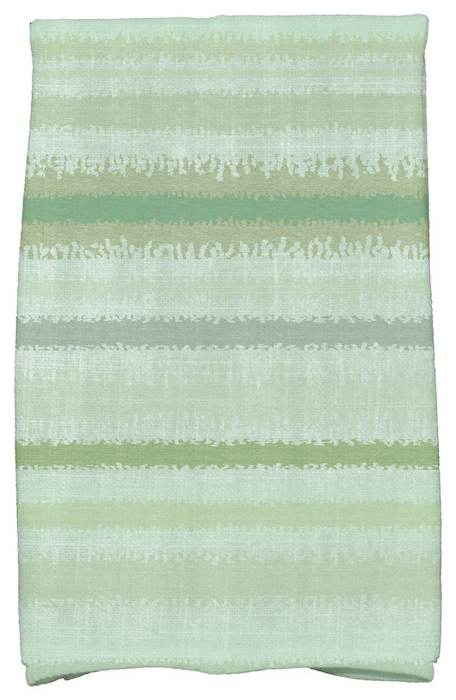 Raya De Agua, Stripe Print Hand Towel, Green