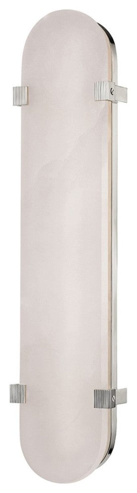 Skylar 25" LED Wall Sconce, Polished Nickel Finish, White Opal Alabaster