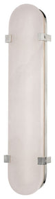 Skylar 25" LED Wall Sconce, Polished Nickel Finish, White Opal Alabaster