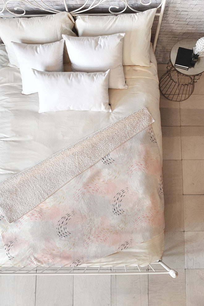Little Arrow Design Co Abstract Watercolor Pastel Fleece Throw Blanket