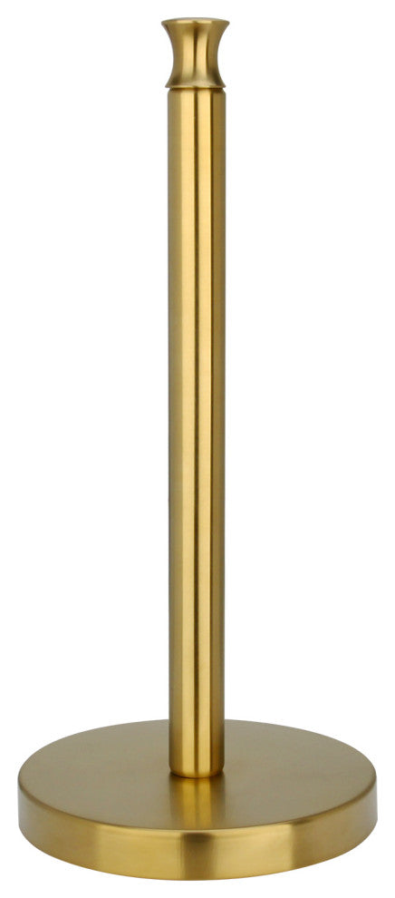 Paper Towel Holder Roll Dispenser Stand for Kitchen CounterandDining Room Table, Brushed Gold