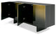 Modrest Elmira Glam Black Ash, Gradient Stainless Steel Buffet