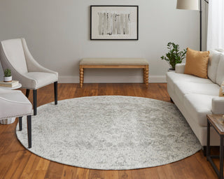 Weave & Wander Michener Rug, Gray, 8'x8' Round