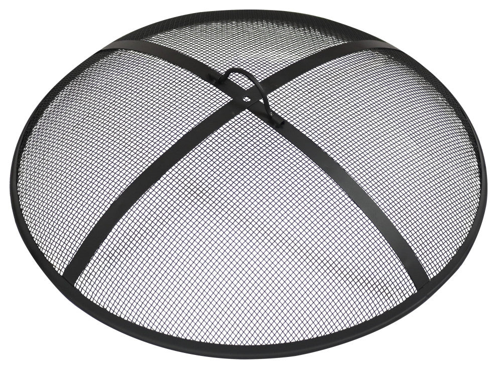 Sunnydaze 22" Diameter Outdoor Round Heavy-Duty Steel Fire Pit Spark Screen