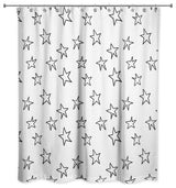 Simple Star Pattern 71"x74" Shower Curtain