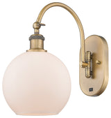 Innovations 518-1W-BB-G121-8-LED 1-Light Sconce, Brushed Brass