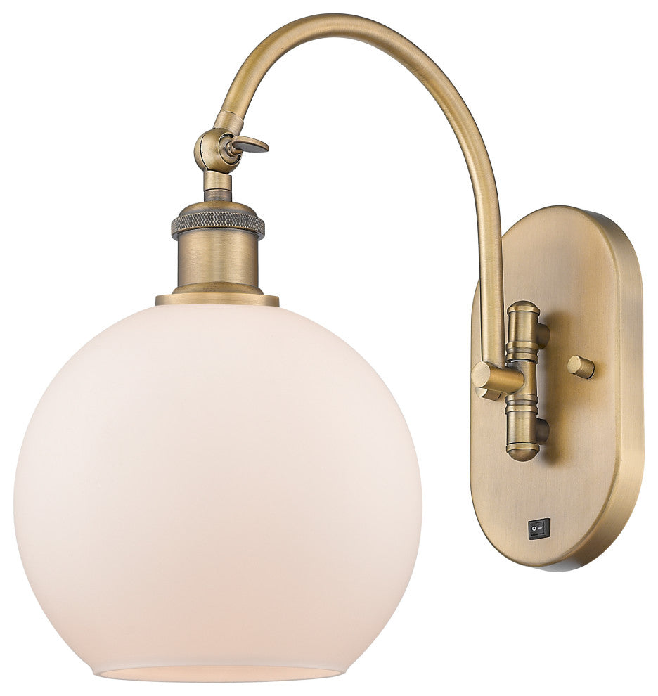 Innovations 518-1W-BB-G121-8-LED 1-Light Sconce, Brushed Brass