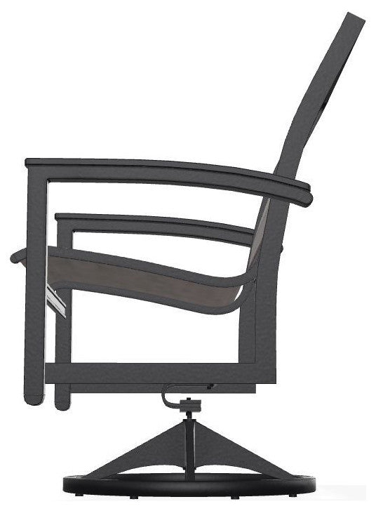 Bazza Sling Outdoor Swivel Rocker, James/Black