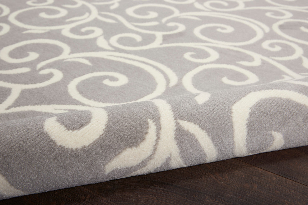 Nourison Grafix 2' x 4' Grey Contemporary Indoor Area Rug
