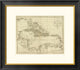 "Map of the West Indies, 1796" Framed Digital Print by John Reid, 26x23"