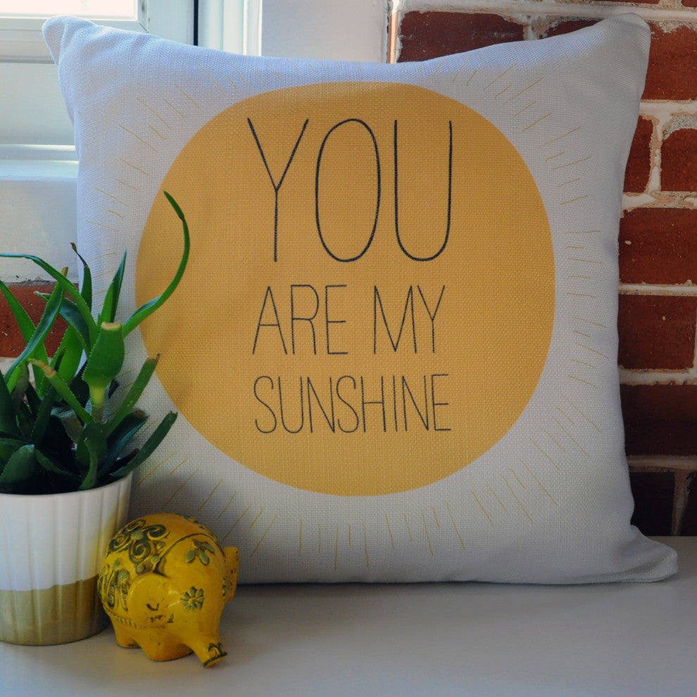 Allyson Johnson You Really Are My Sunshine Outdoor Throw Pillow, 18x18x5