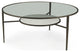 Iron Glass And Marble Round Coffee Table