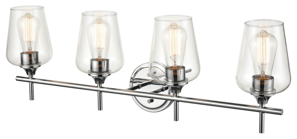Ashford Collection 4 Light 31" Chrome Bathroom Vanity Light