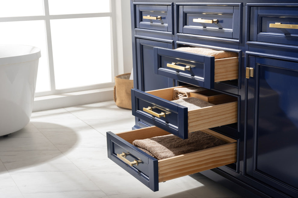 The Finchley Bathroom Vanity, Blue, 54", Single Sink, Freestanding