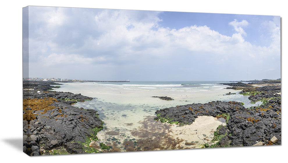"Panorama View of Woljeongri Beach" Landscape Wall Wall Art, 1 Panel, 60"x28"