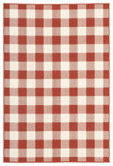 Oriental Weavers Meridian Red/ Ivory Geometric Indoor/Outdoor Rug 5'3"X7'6"