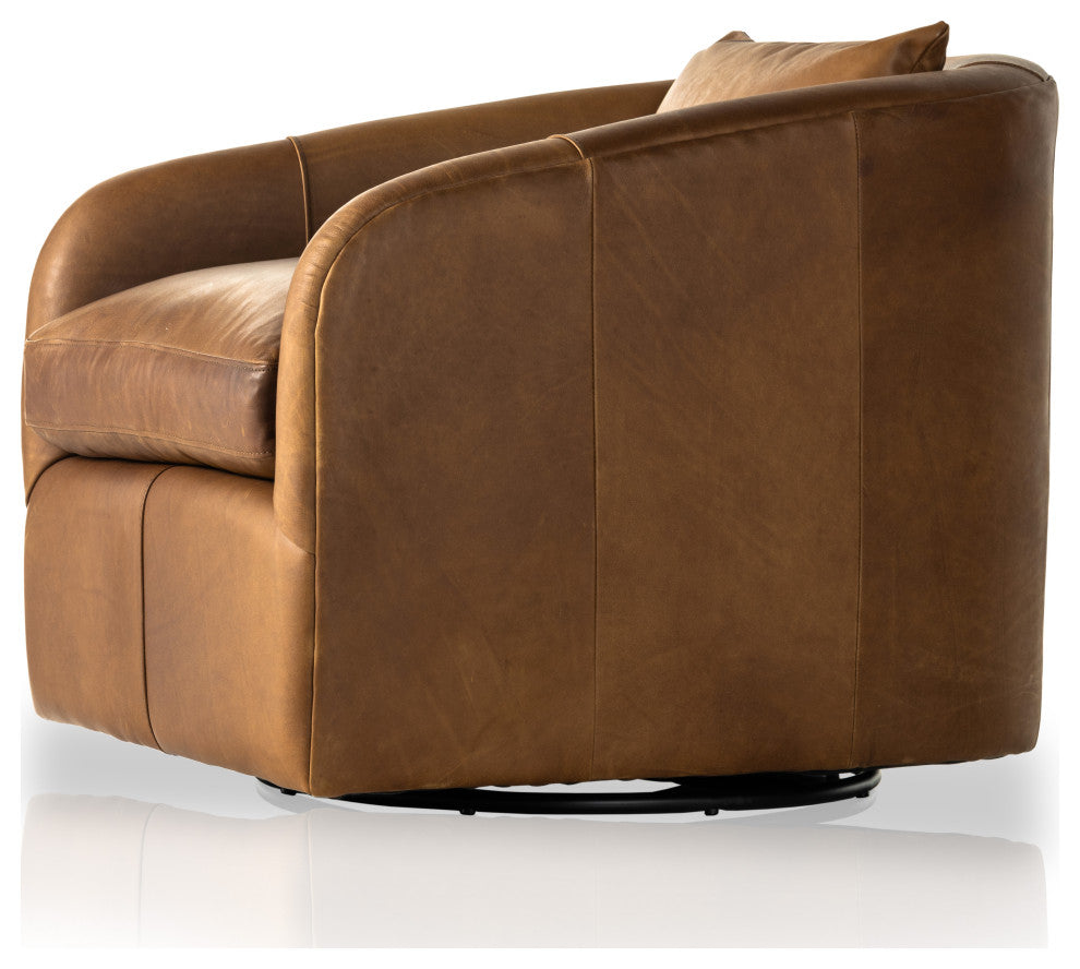 Topanga Swivel Chair-Antique Sienna