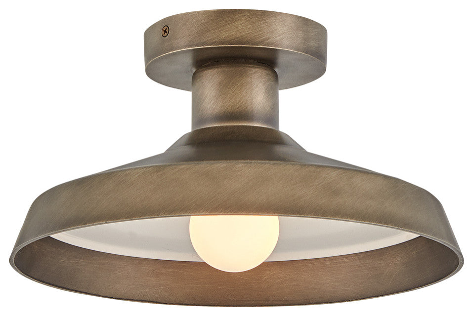 Hinkley Forge 12' Medium Outdoor Flush Mount Light, Burnished Bronze