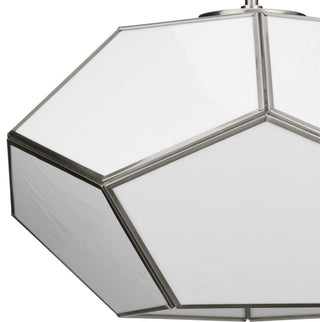 Latham Collection 18" 3-Light Convertible Semi-Flush Mount Light, Brushed Nickel