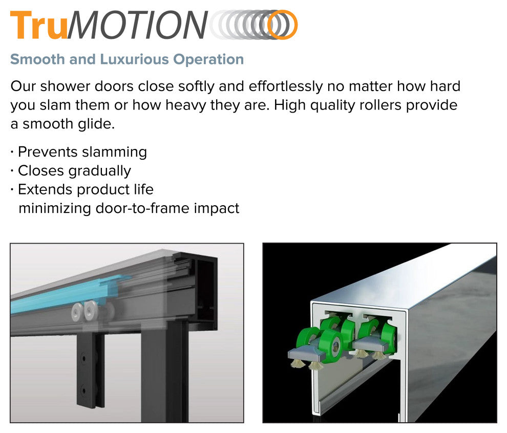 Frederick 47 in. W x 70 in. H Shower Door in Matte Black with Clear Glass