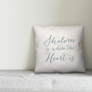 Shalom is where the Heart is 20"x20" Throw Pillow
