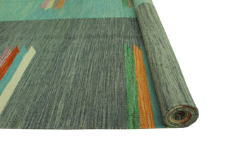 Winchester Kilim Edison Light Blue/Gray Rug, 6'8x9'9