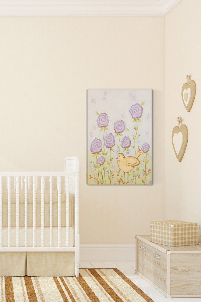 Marmont Hill, "Blissful Chickadee" by Reesa Qualia on Wrapped Canvas, 16x24